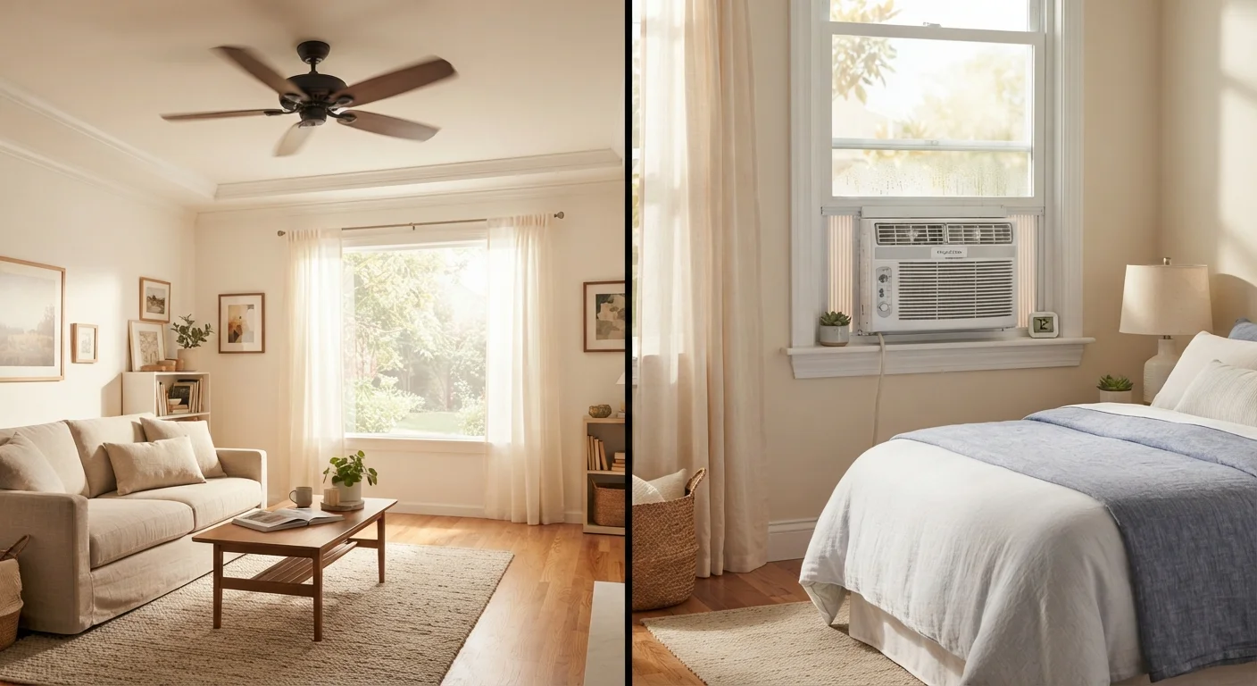 Ceiling Fans vs. Window AC Units: Cooling Your Home on a Tight Budget