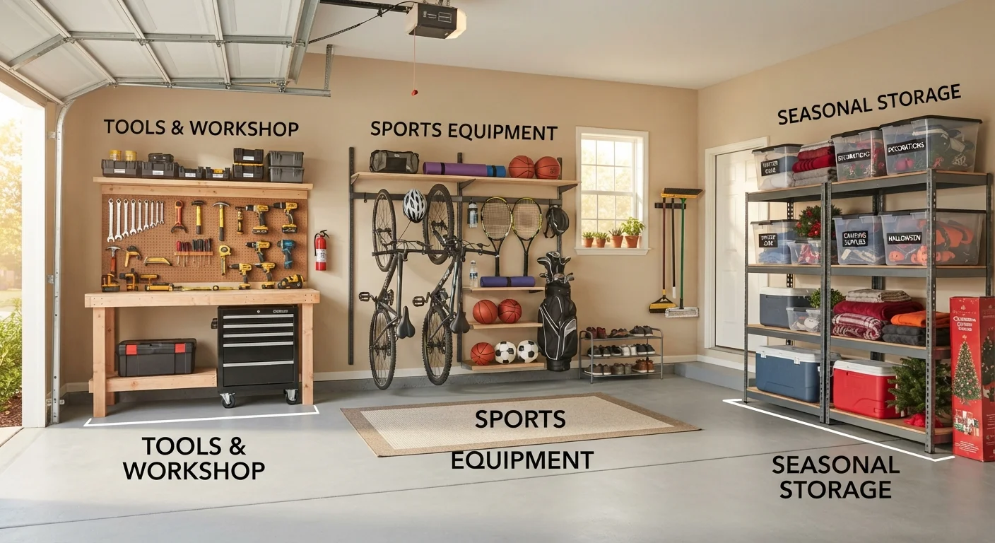 Garage Organization Approaches: Zones, Zones, and More Zones