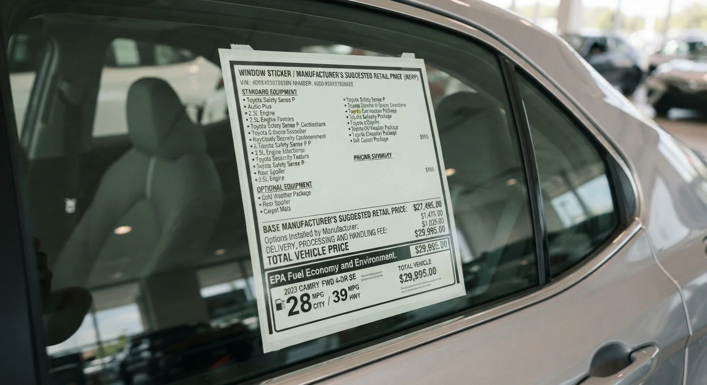 Reading a Window Sticker: Every Line Item Decoded
