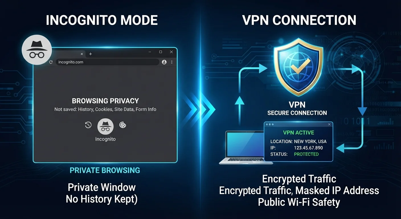 VPN vs. Private Browsing Mode: They're Not the Same Thing